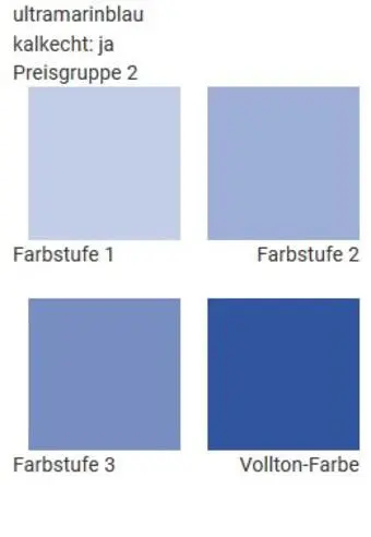 Wandfarben in Ultramarinblau